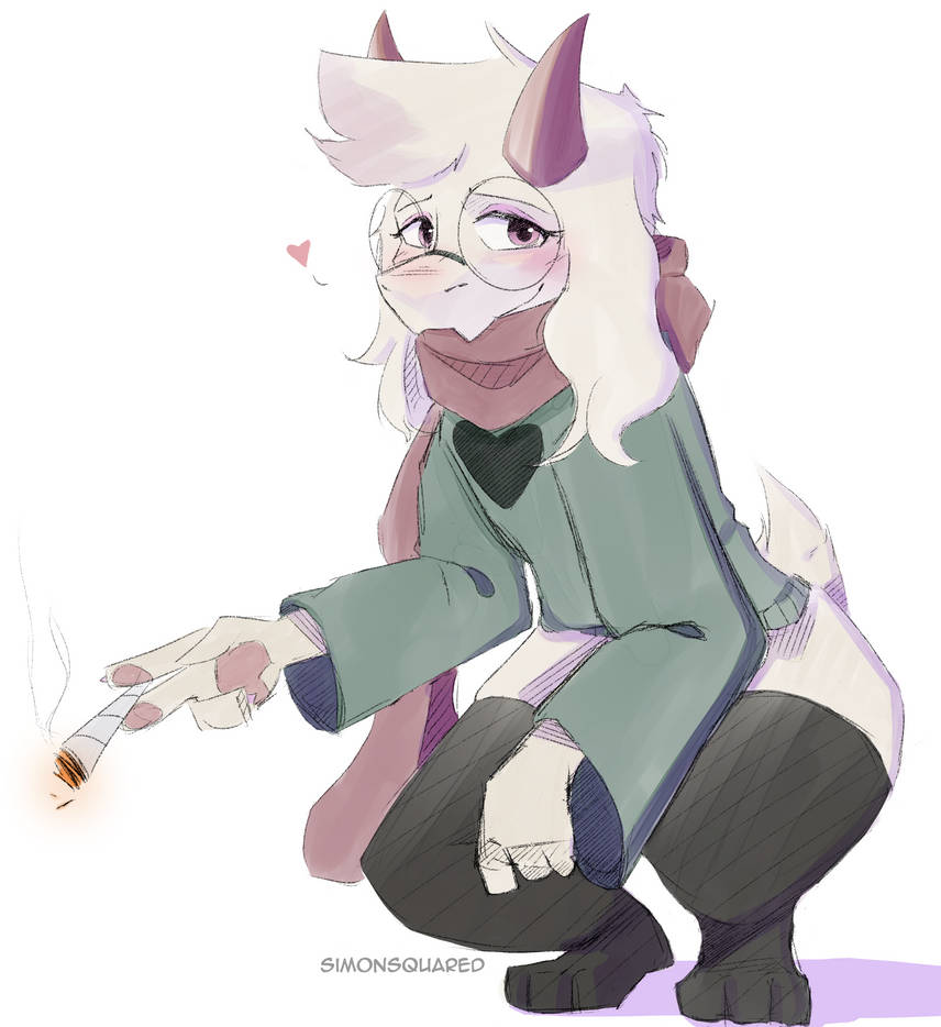 Ralsei with a blunt by SimonSquared on DeviantArt