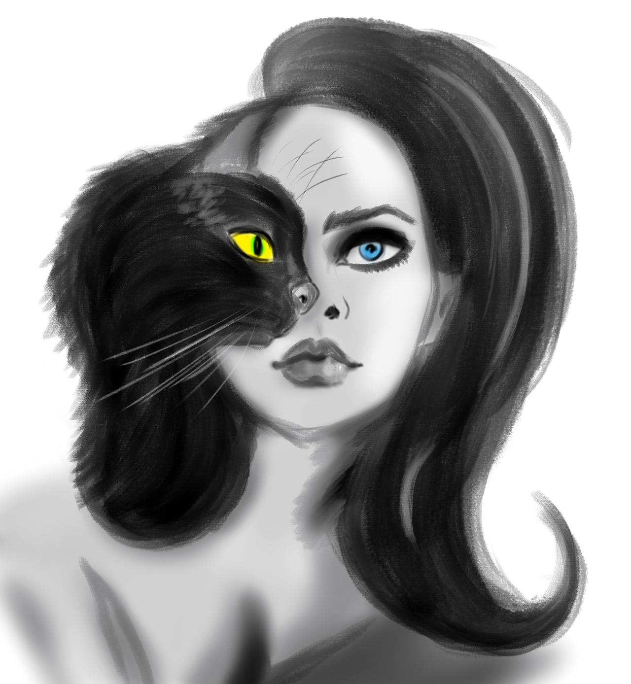 Lady cat by Dargielen on DeviantArt