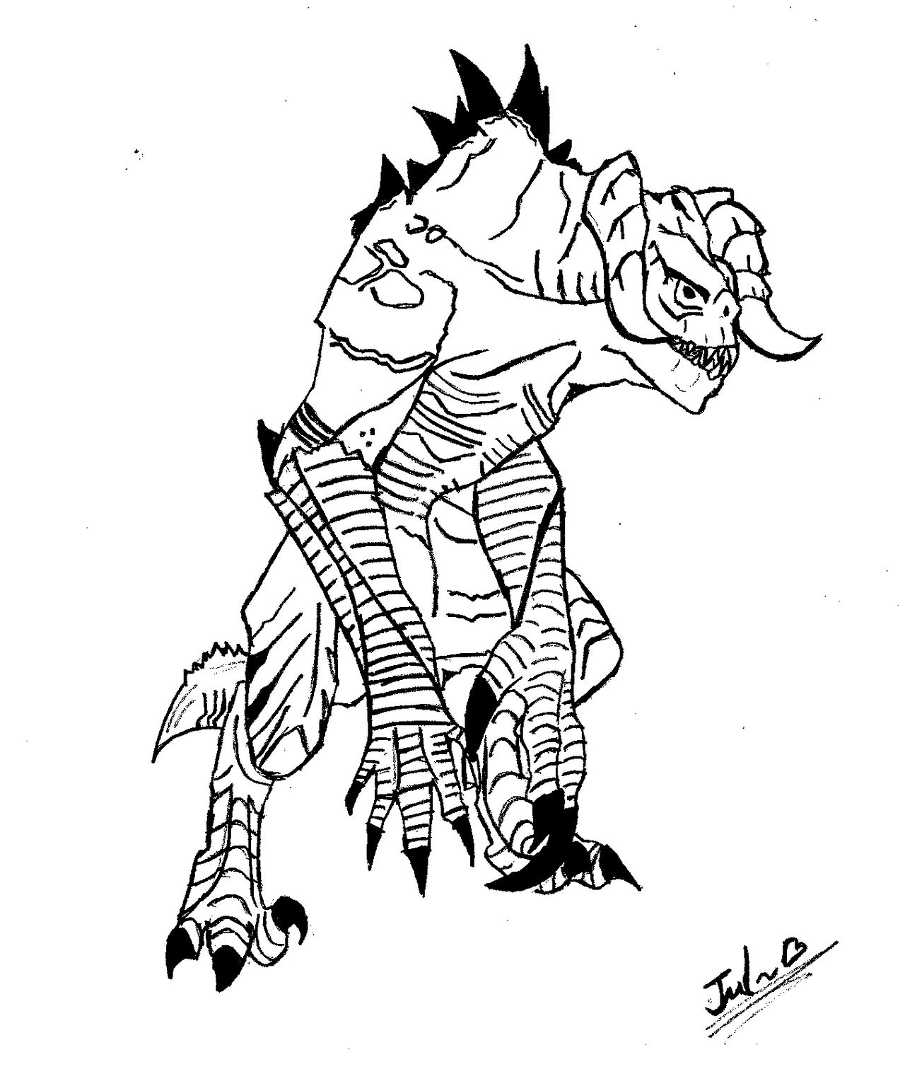 Deathclaw Inflation Deviantart Deathclaw by The-Little-Jul on DeviantArt
