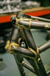 Welds on experimental Motorcycle Frame