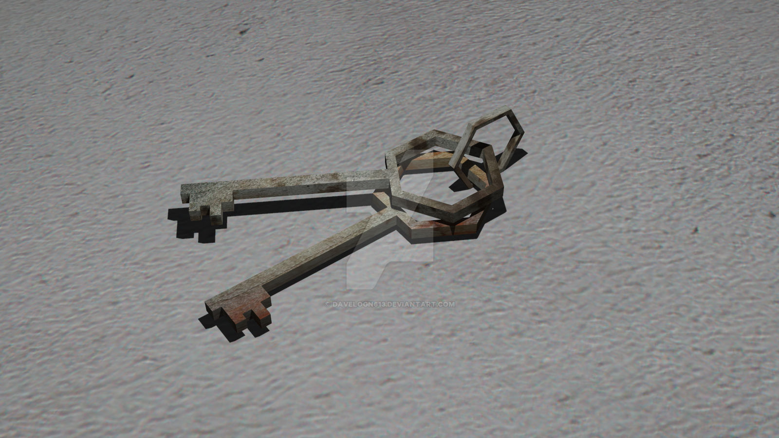 Low Poly Rusty Keys by Davelogn613 on DeviantArt