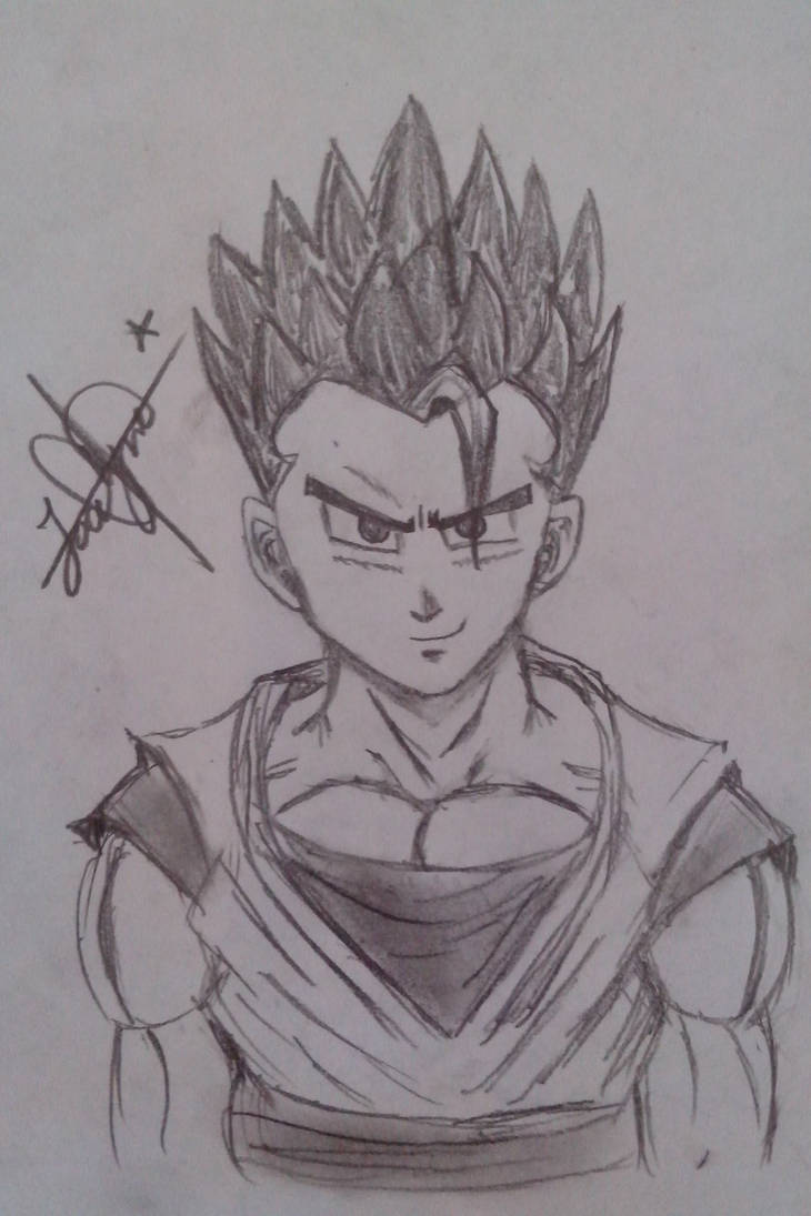 Gohan Writing Gohan by GoticWhiteAngel on DeviantArt