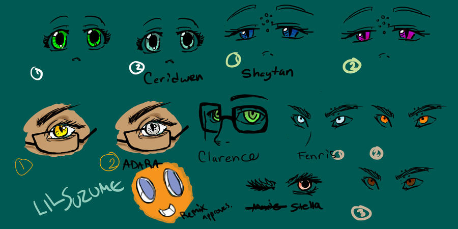 Mascot Eye Samples by LilSuzume on DeviantArt