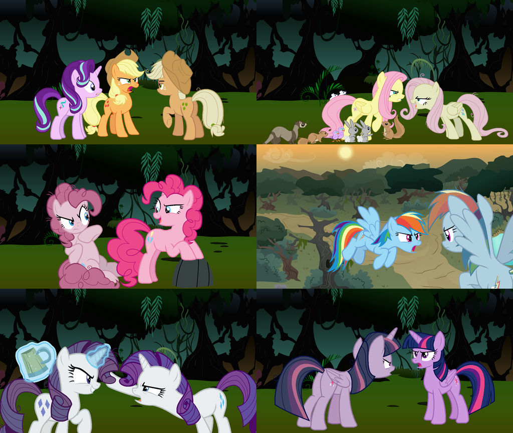 Mane 6 Vs Mean 6 Collage By Elsie1234 On DeviantArt mane-6-vs-mean-6-collage-by-elsie1234-on-deviantart