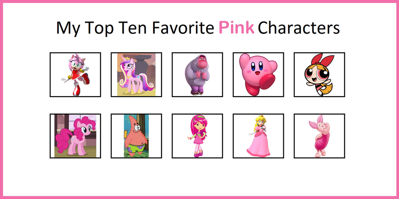 Pink Characters Icon My Top 10 Favorite Pink Characters (V2) by Elsie1234 on DeviantArt