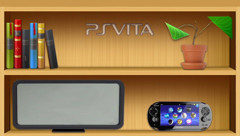 Bookshelf PS Vita wallpaper by GYNGA on DeviantArt Bookshelf PS Vita wallpaper by GYNGA on DeviantArt