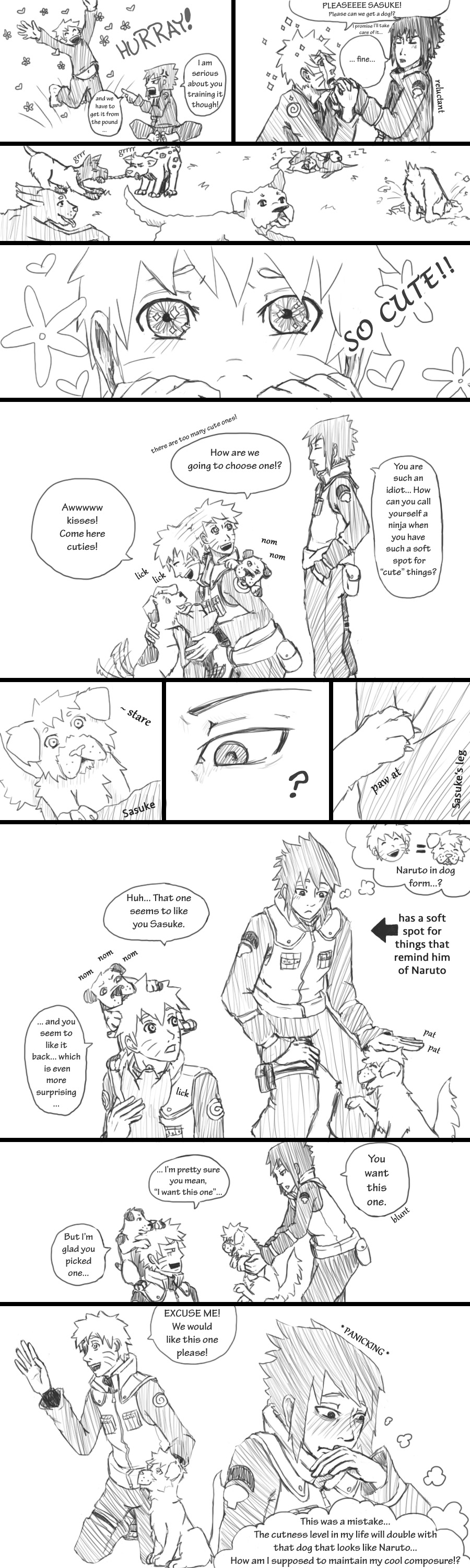 SasuNaru ~ Getting Naruto's Dog [mini comic]