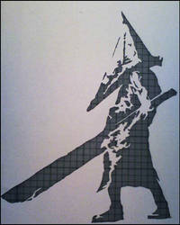 Pyramid Head stencil