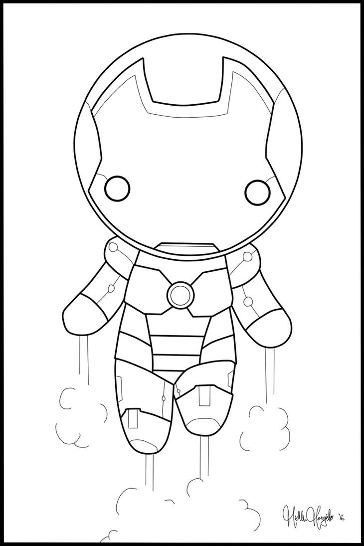 Chibi Iron Man COLORING PAGE by Kitty-Stark on DeviantArt