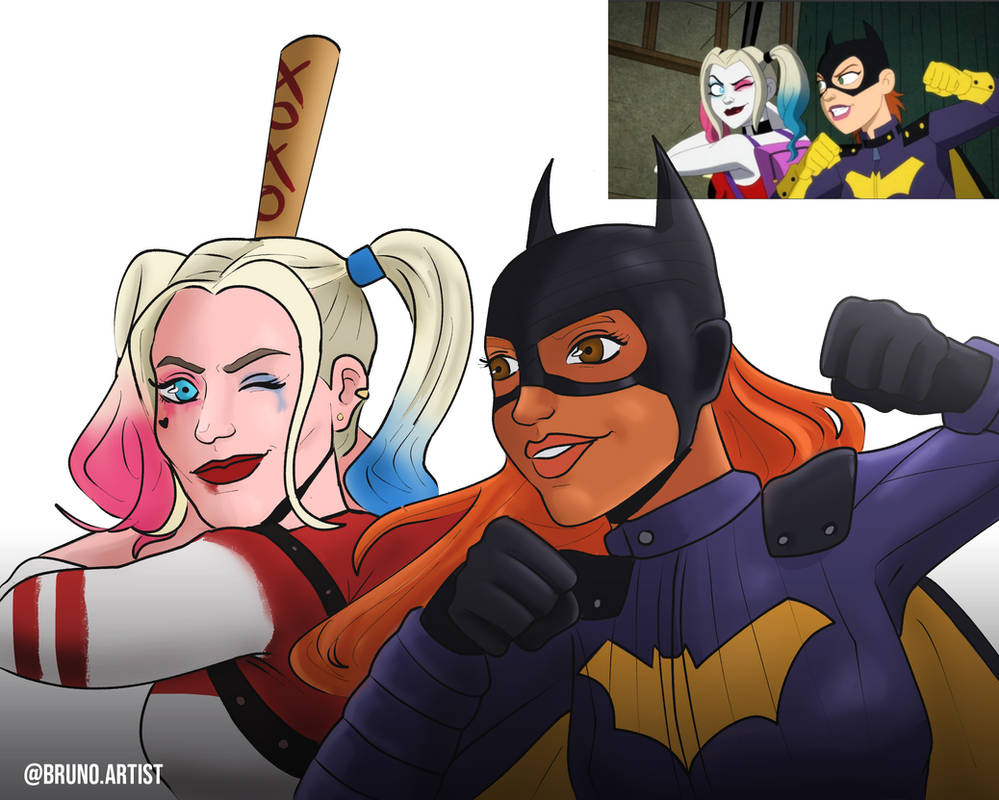 Harley Quinn and Batgirl - Redraw by BrunoArtist1581 on DeviantArt
