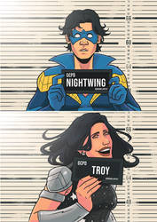 Nightwing and Troy - Barbie meme