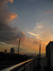 Sunset from school building
