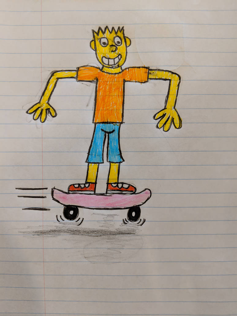 Bart Riding His Skateboard by ThePurgatorian on DeviantArt