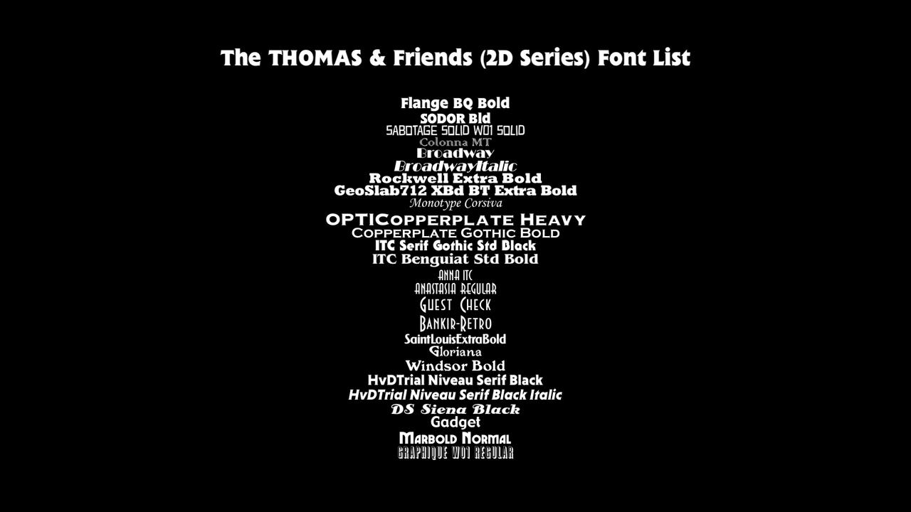 The THOMAS 2D - 25 Fonts List by charlieaat1108 on DeviantArt