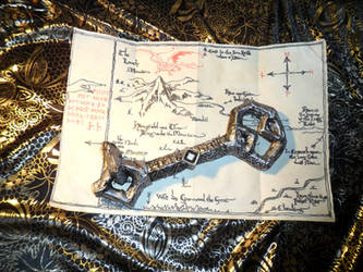 The Key and the Map of Erebor - handcrafted