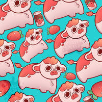Kawaii Strawberry Cows!