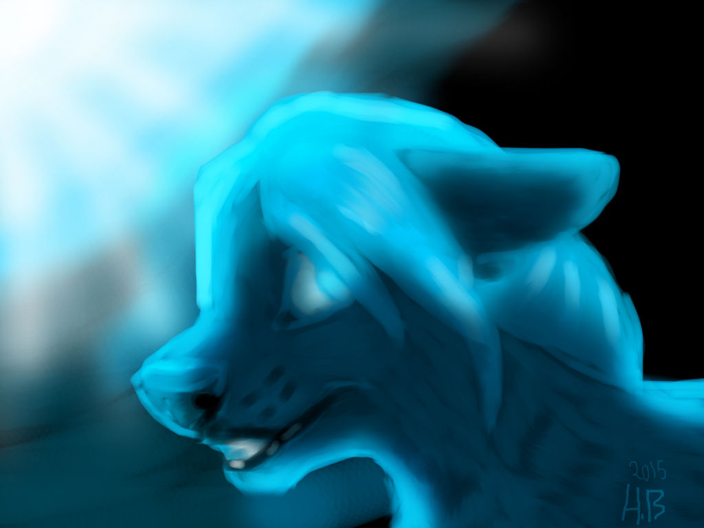 Blue Wolf by klw1L0RE on DeviantArt