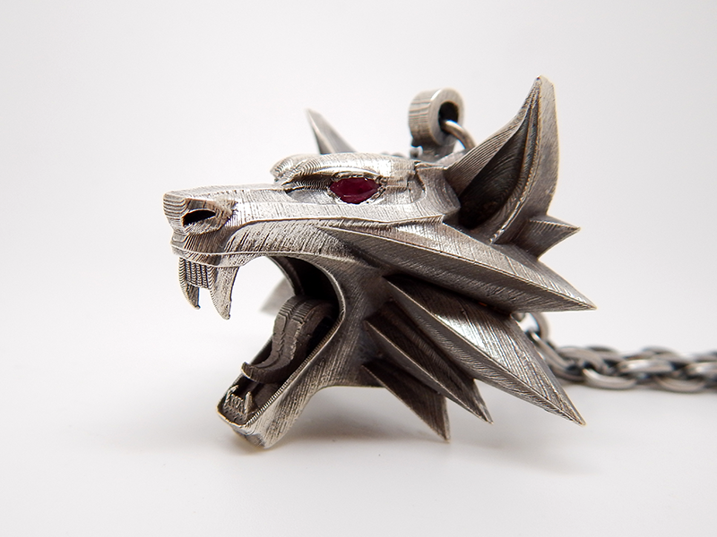 Silver Witcher Medallion 022