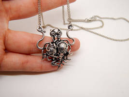 flying spaghetti monster necklace - silver 925