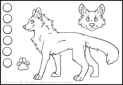 Free Canine Lineart.