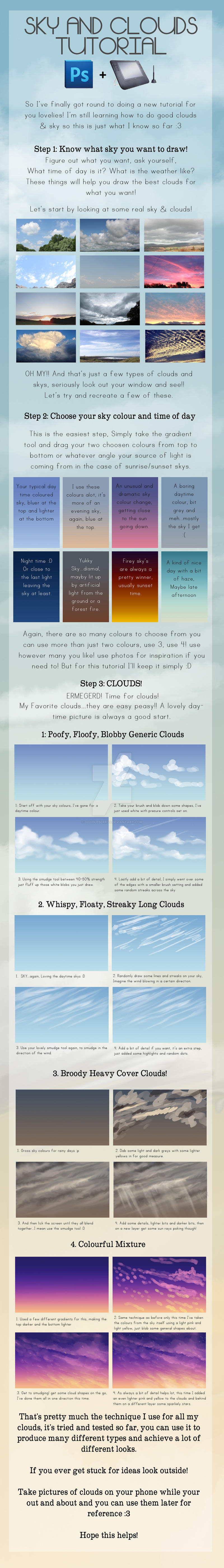 Sky Tutorial Clouds and Sky Tutorial by DoodleBerrys on DeviantArt