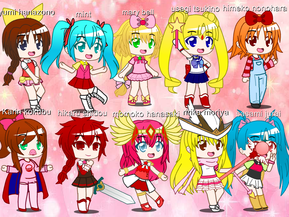 Characters that names sakura gacha club by pixiesp1991arts on DeviantArt