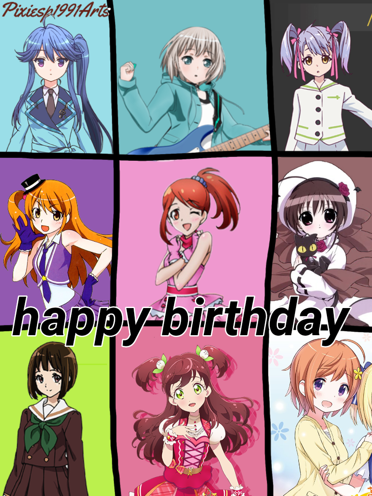 Happy birthday to 21 characters (July 3rd) by pixiesp1991arts on DeviantArt