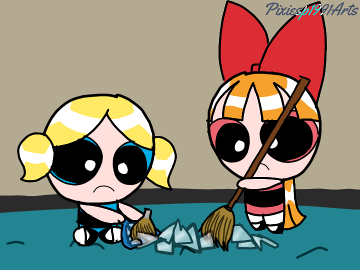 Cleaning up the broken glass by pixiesp1991arts on DeviantArt Cleaning up the broken glass by pixiesp1991arts on DeviantArt