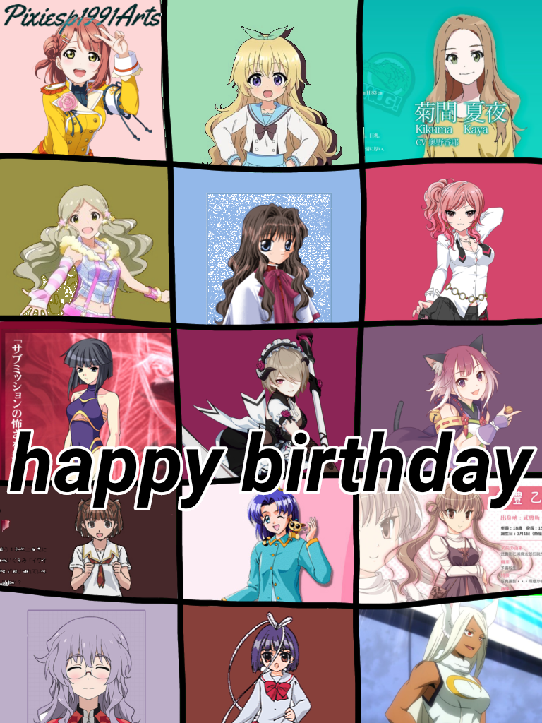 Happy birthday to 21 characters (July 3rd) by pixiesp1991arts on DeviantArt