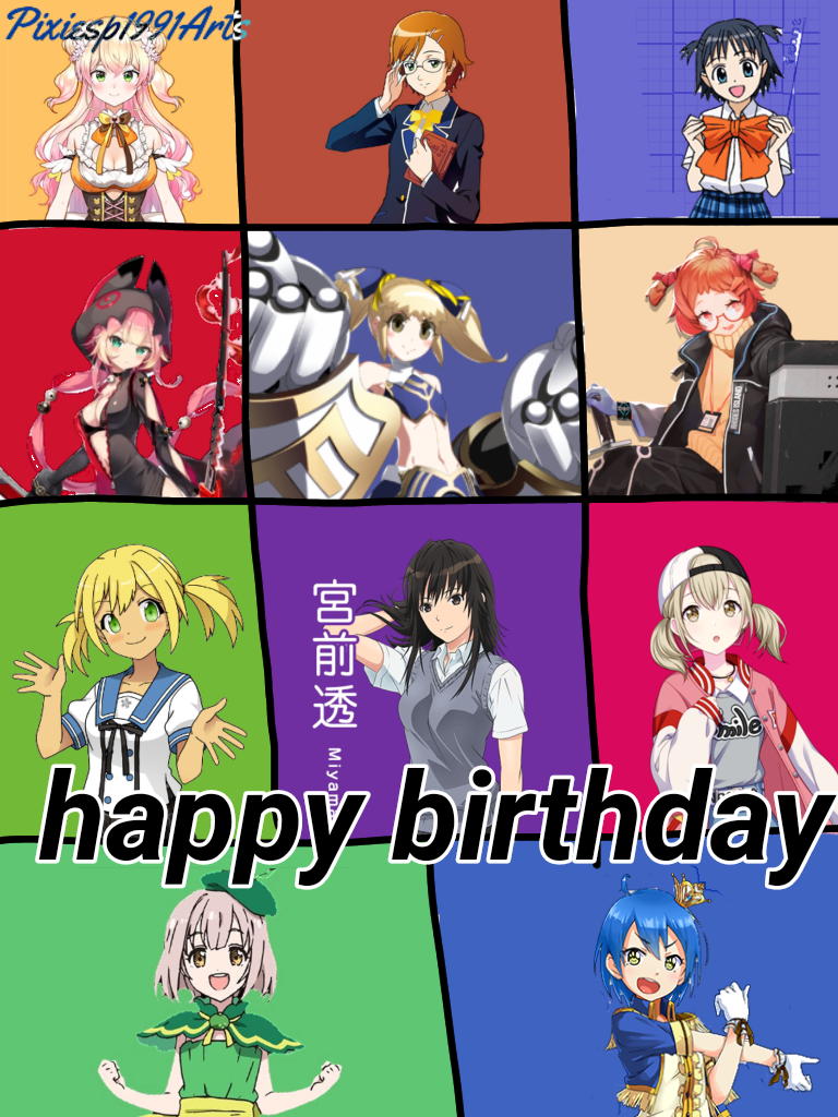 Happy birthday to 21 characters (July 3rd) by pixiesp1991arts on DeviantArt