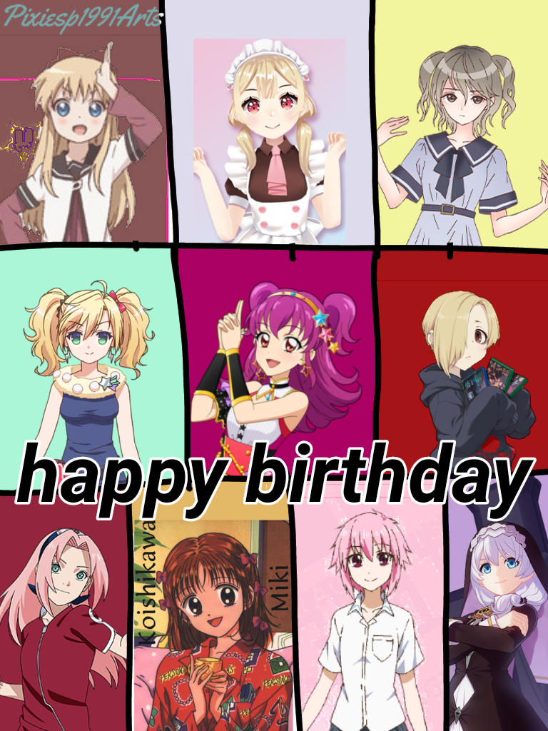 Happy birthday to 10 characters (September 23rd) by pixiesp1991arts on  DeviantArt