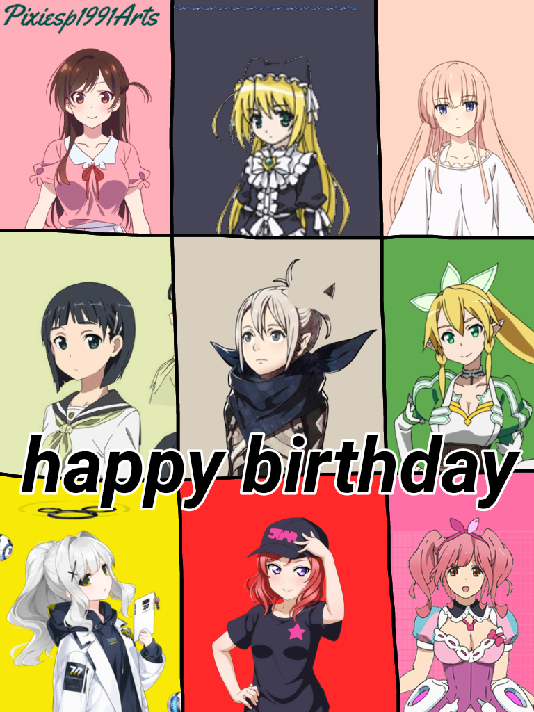 Happy birthday to 21 characters (July 3rd) by pixiesp1991arts on DeviantArt