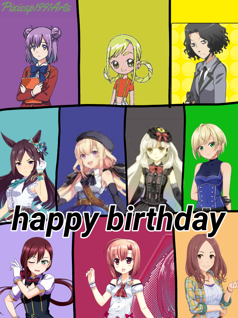 Happy birthday to 10 characters (May 5th) by pixiesp1991arts on DeviantArt