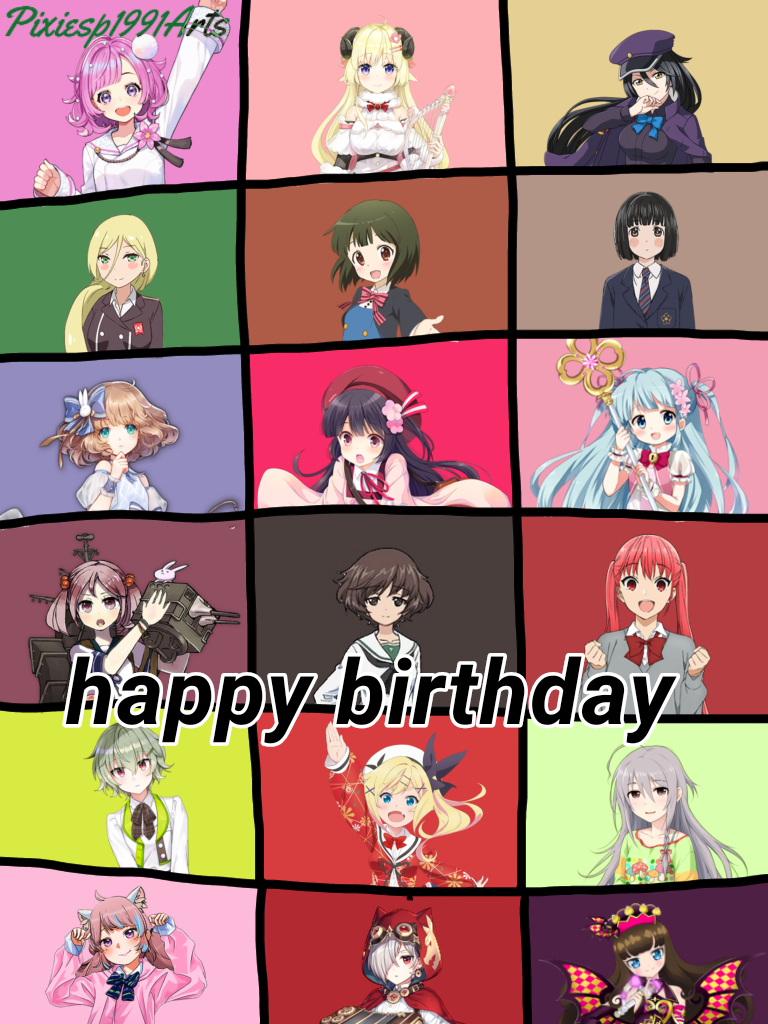 Happy birthday to 21 characters (July 3rd) by pixiesp1991arts on DeviantArt