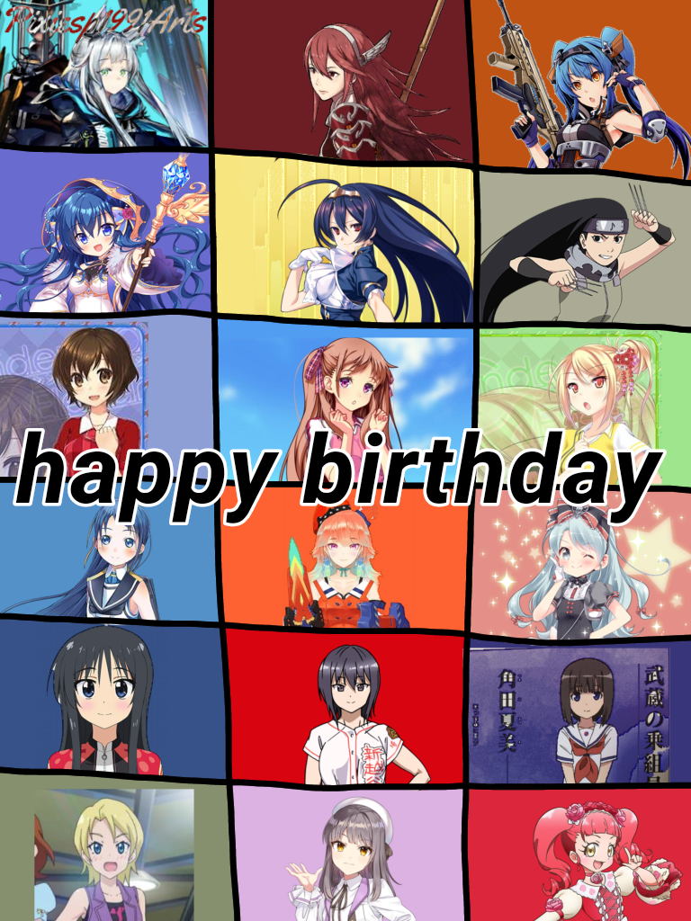 Happy birthday to 21 characters (July 3rd) by pixiesp1991arts on DeviantArt