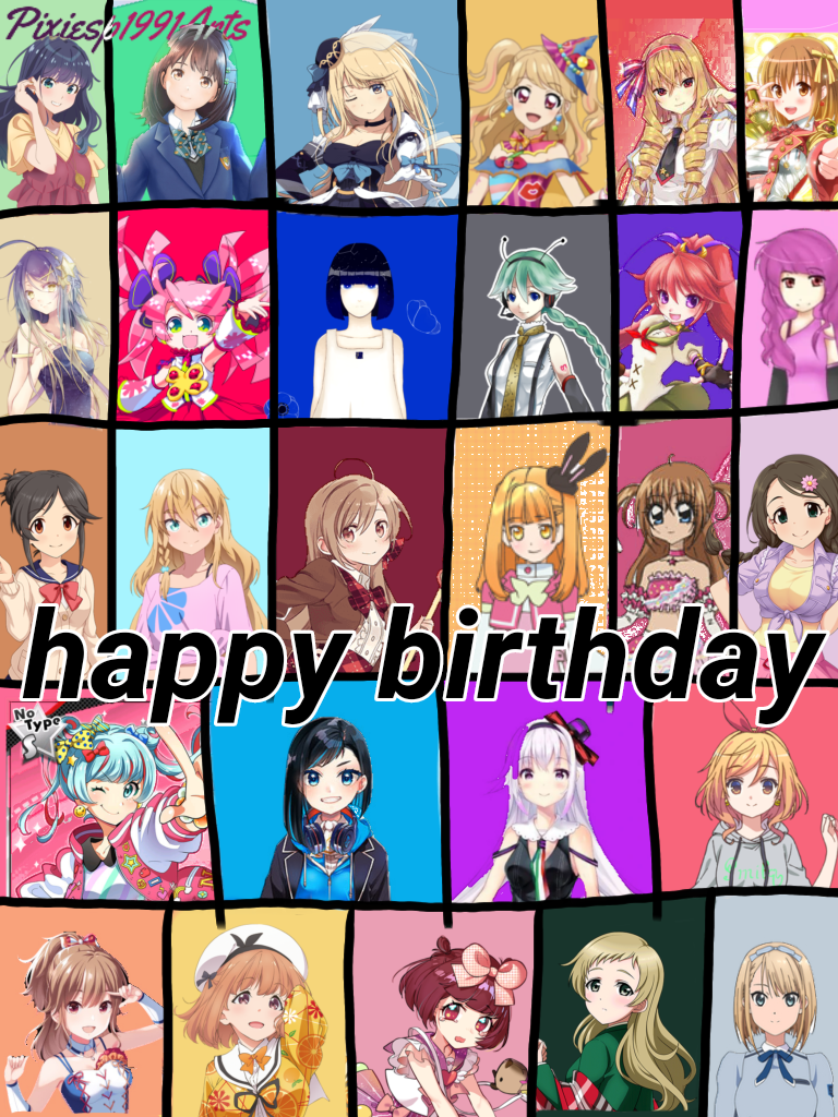 Happy birthday to 8 characters (April 7th) by pixiesp1991arts on DeviantArt