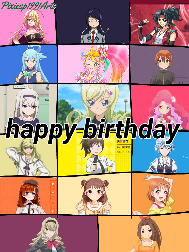 Happy birthday to 21 characters (July 3rd) by pixiesp1991arts on DeviantArt