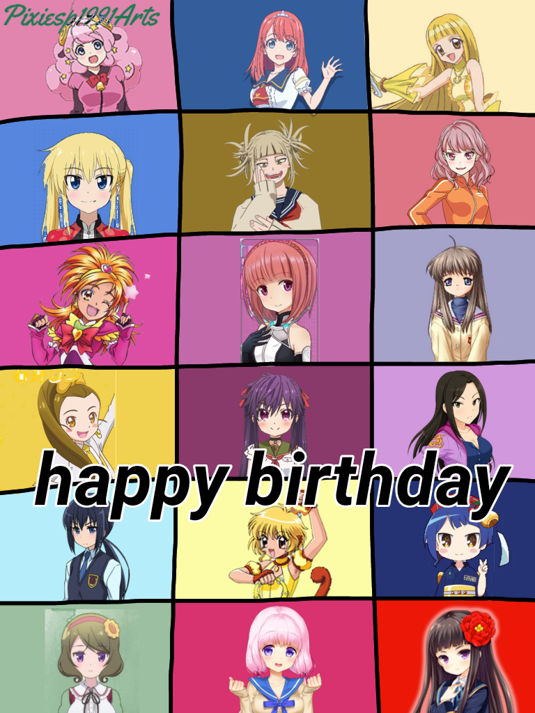 Happy birthday to 8 characters (April 7th) by pixiesp1991arts on DeviantArt