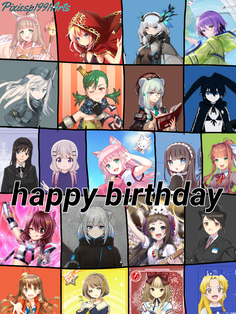 Happy birthday to 21 characters (July 3rd) by pixiesp1991arts on DeviantArt