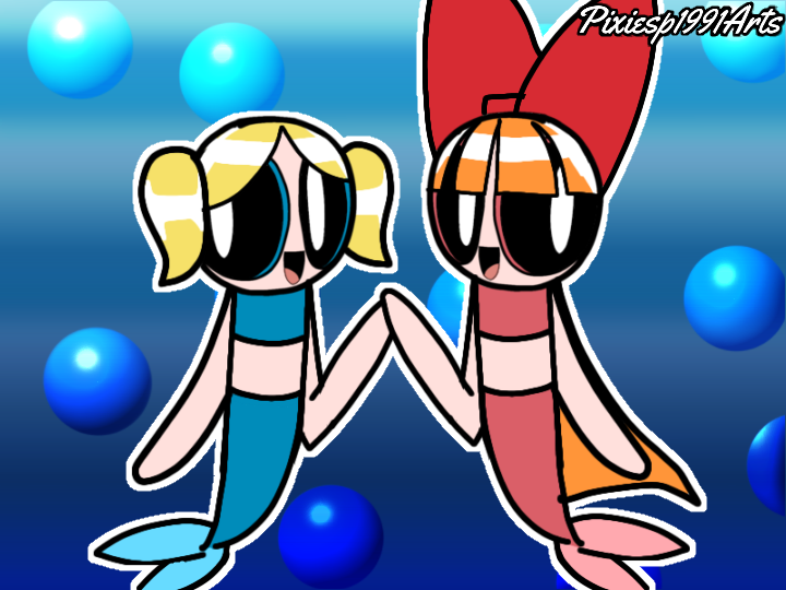 Mermaid Blossom and Mermaid Bubbles by pixiesp1991arts on DeviantArt
