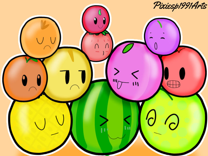 Fruits Rukiga 11 fruits of Suika Game by Pixiesp1991Arts on DeviantArt
