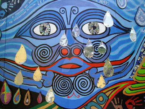 Hundertwasser - wall mural -Kawakawa, New Zealand