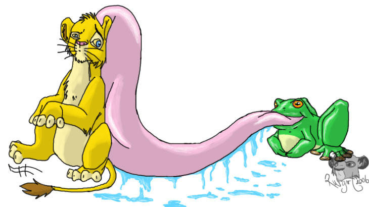 lion and frog tongue by rwgirl on DeviantArt