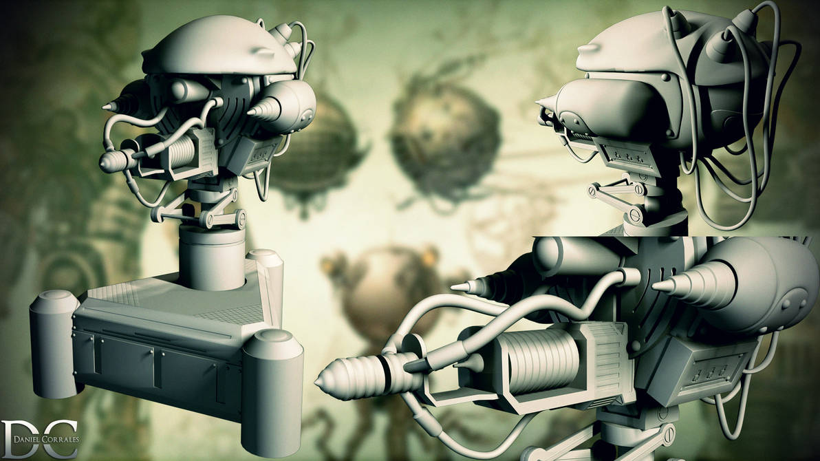 Fallout 3 Enemy Turret by transitoryspace on DeviantArt
