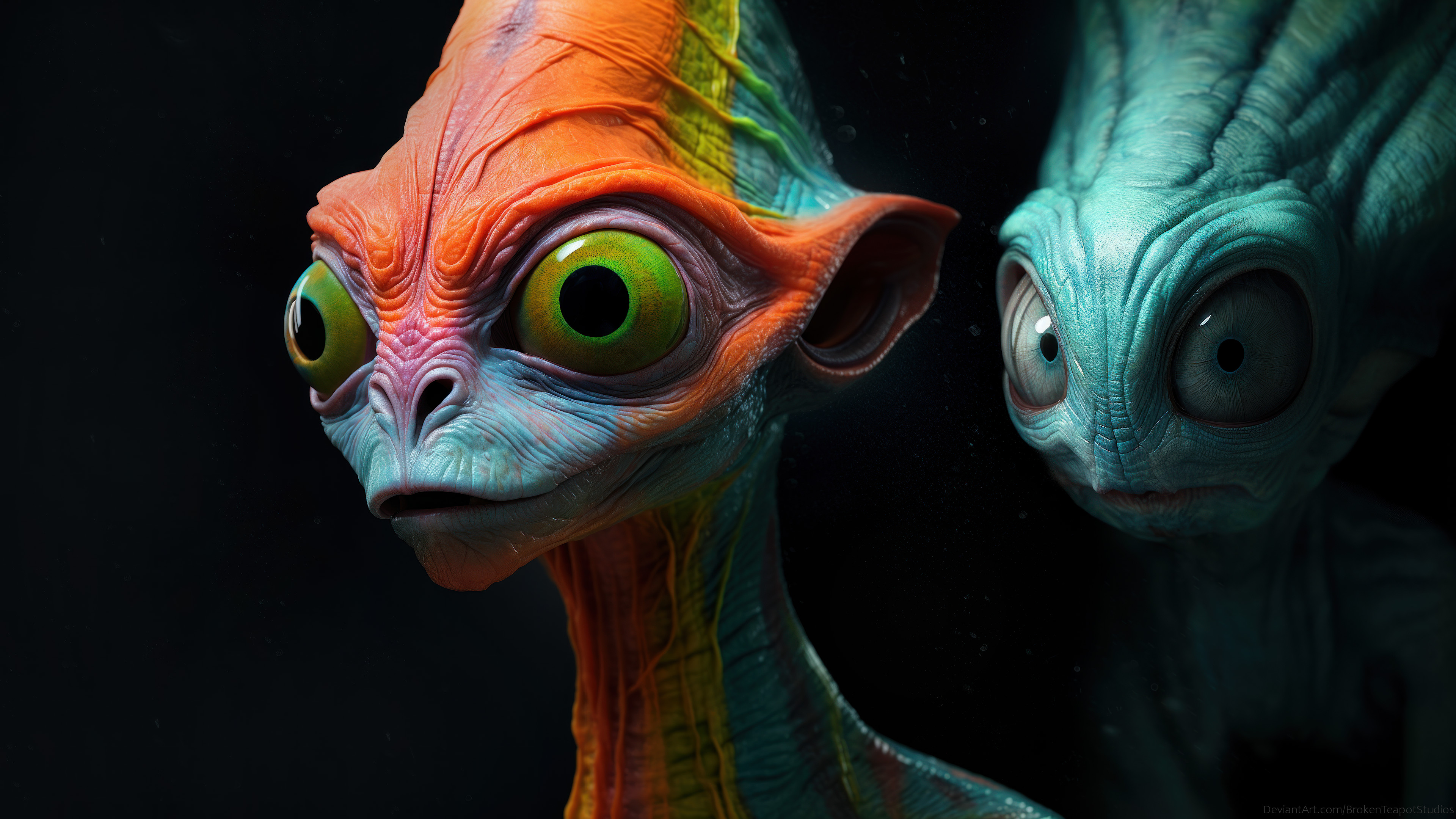 Colorful Alien by BrokenTeapotStudios on DeviantArt