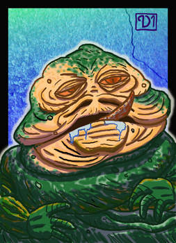 Jabba digital sketch card