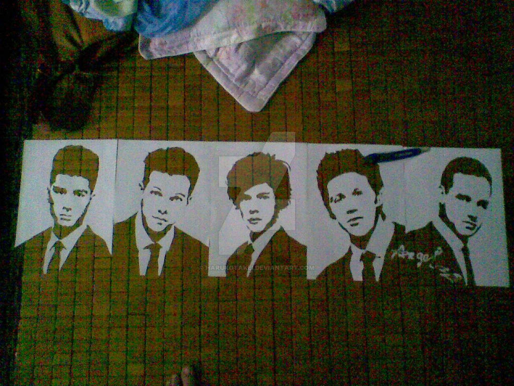 One Direction with paper by HarukoTakei on DeviantArt