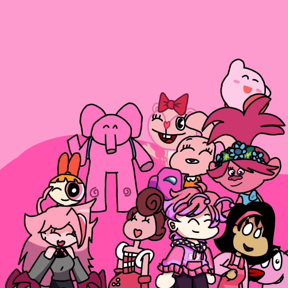 Pink Deviantart Recreate the pink characters in your artstyle by AngelourYt on DeviantArt