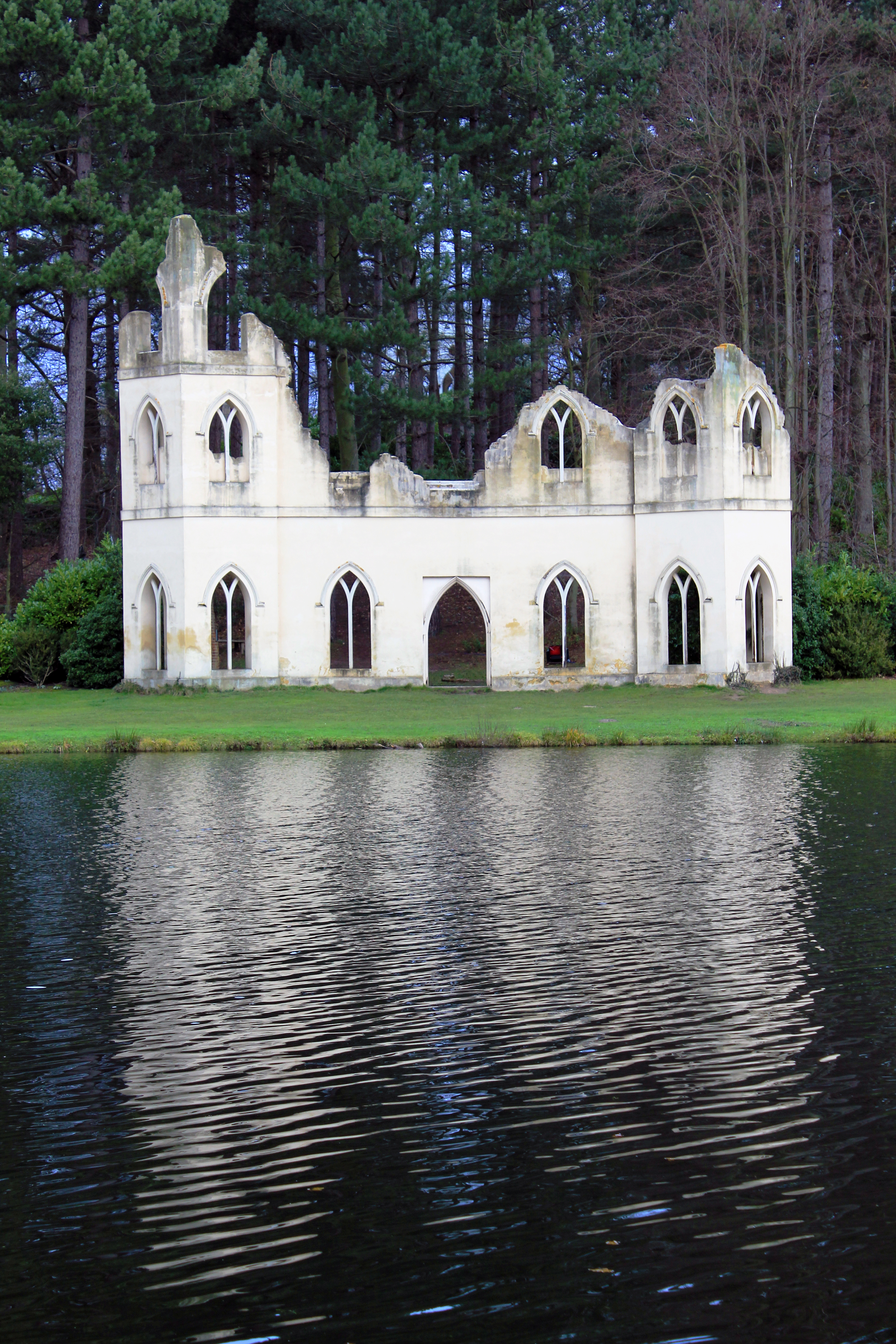 Abbey across the Lake