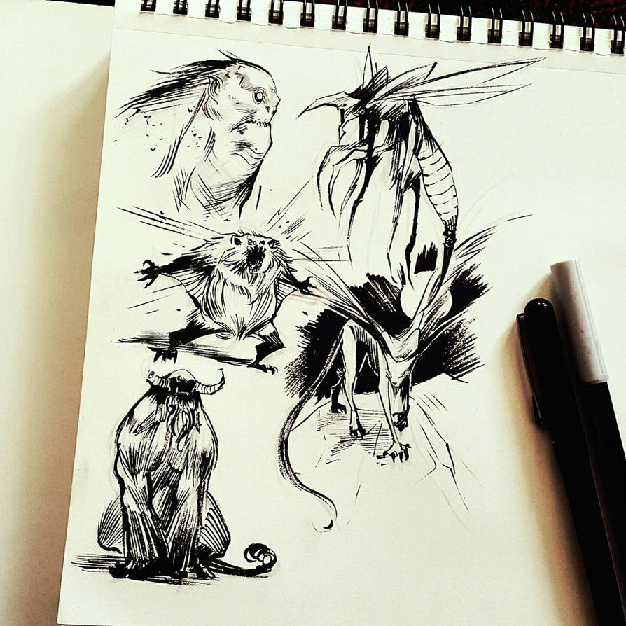 Humanoid Ink Creature Ink Fueled Creatures by COLOR-REAPER on DeviantArt